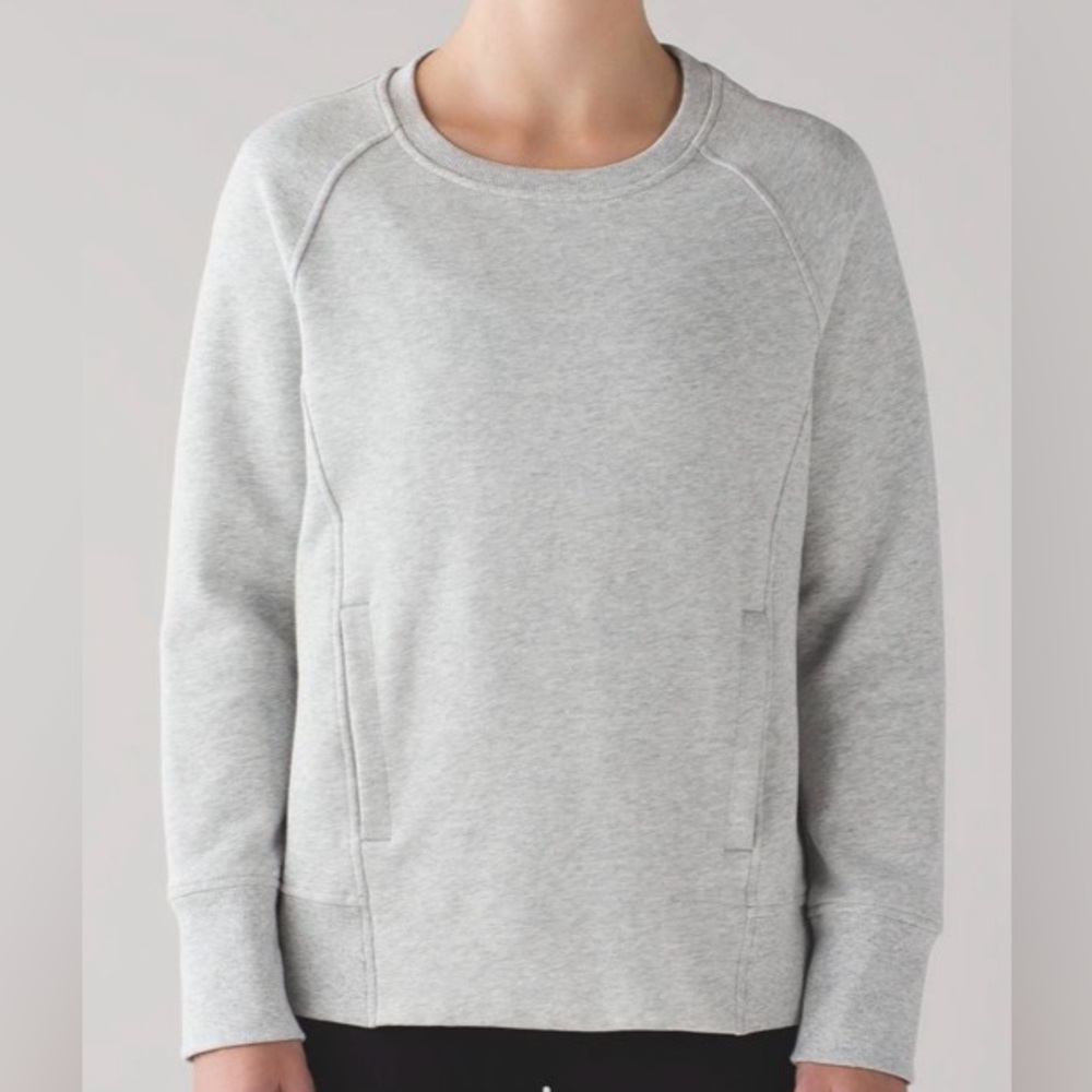 Lululemon Back To It Crew Neck Sweatshirt Heather Gray